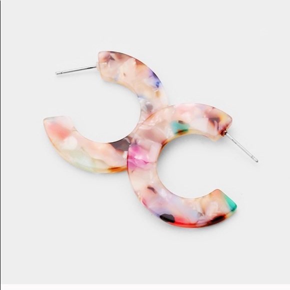 Jewelry - ✨✨✨Multi Color Acrylic Hoop Earrings